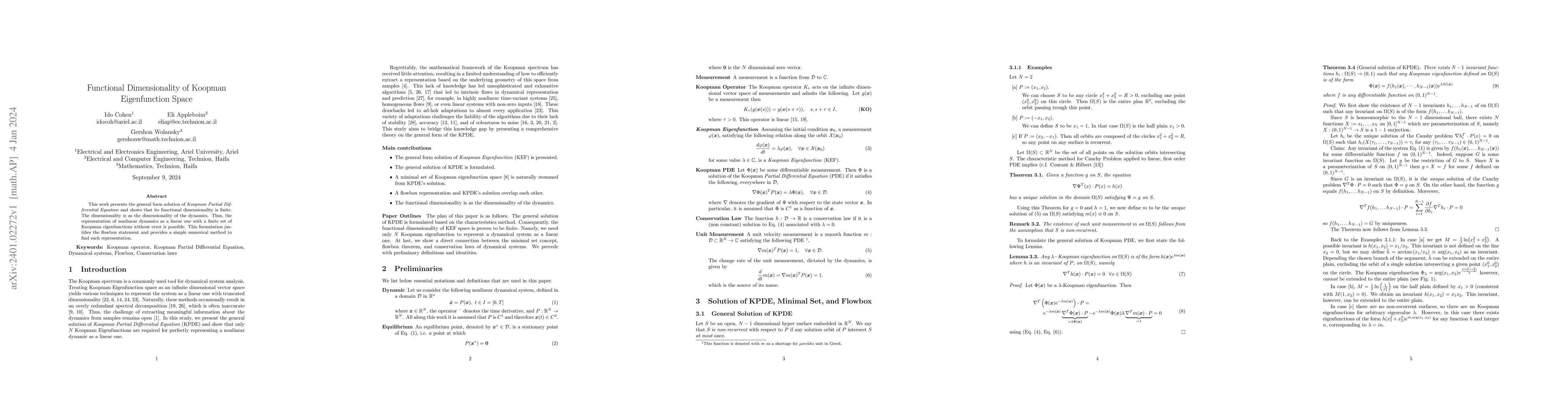 Thumbnail for Functional Dimensionality of Koopman Eigenfunction Space
