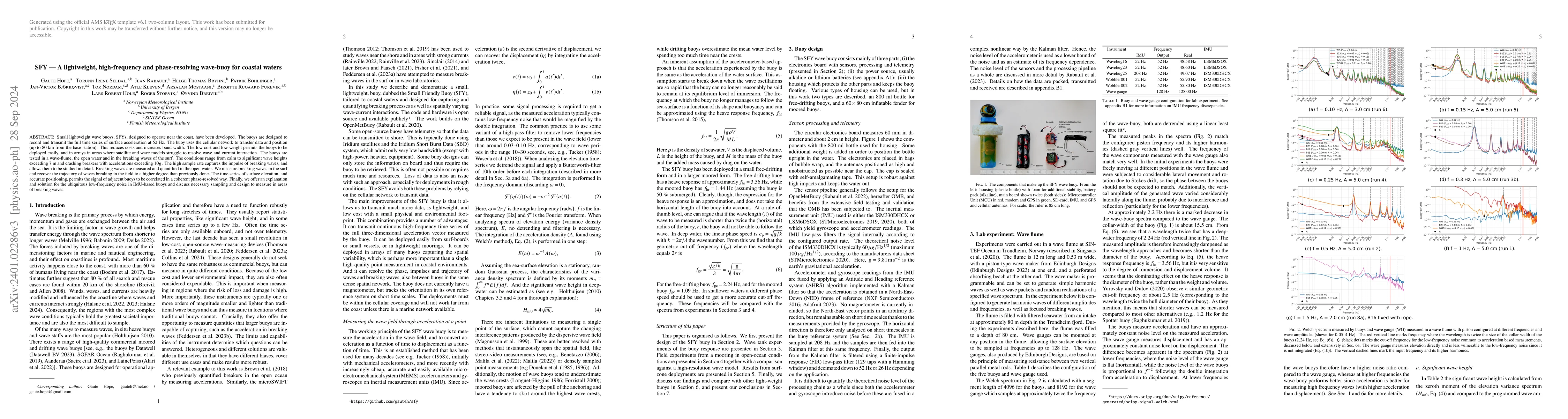 Thumbnail for SFY -- A lightweight, high-frequency and phase-resolving wave-buoy for
  coastal waters