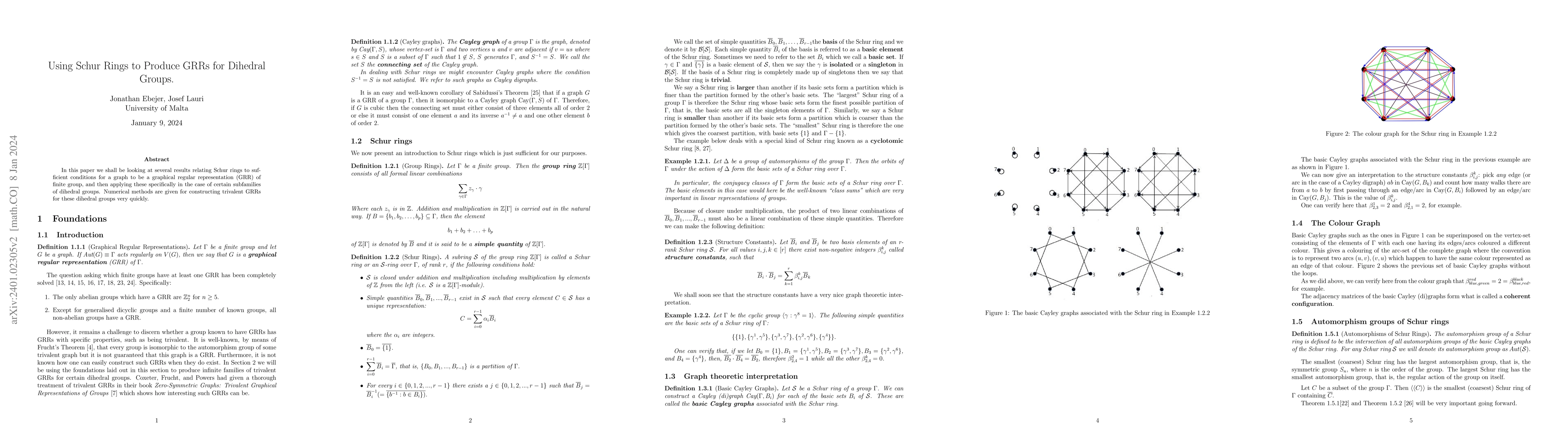 Thumbnail for Using Schur Rings to Produce GRRs for Dihedral Groups