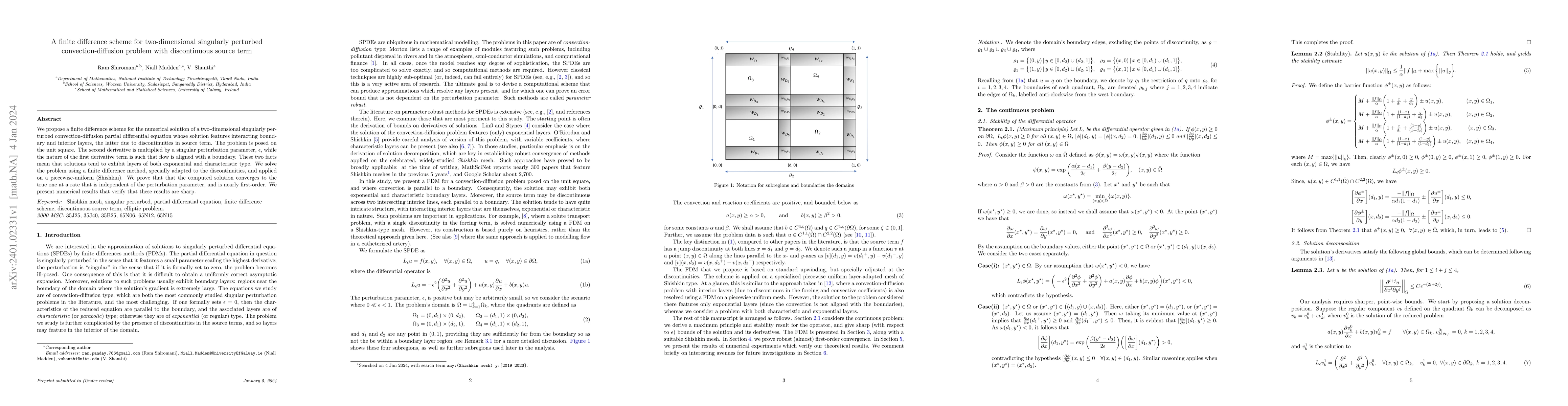 Thumbnail for A finite difference scheme for two-dimensional singularly perturbed
  convection-diffusion problem with discontinuous source term
