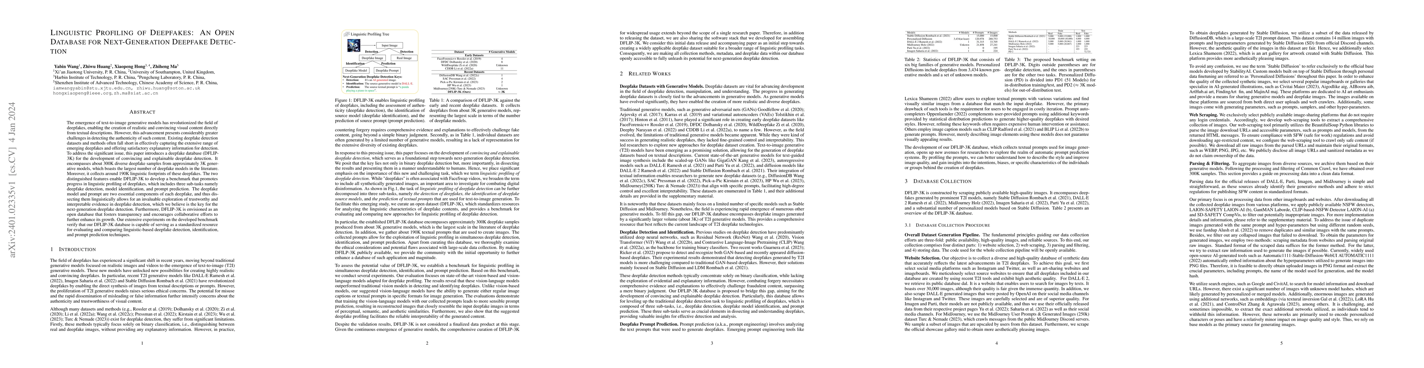 Thumbnail for Linguistic Profiling of Deepfakes: An Open Database for Next-Generation
  Deepfake Detection