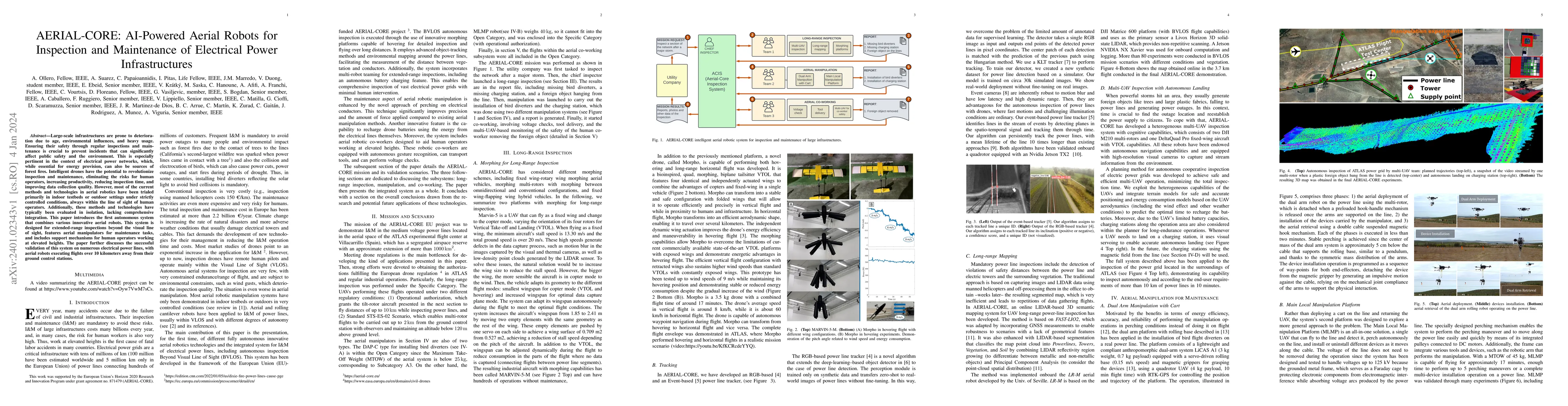 Thumbnail for AERIAL-CORE: AI-Powered Aerial Robots for Inspection and Maintenance of
  Electrical Power Infrastructures