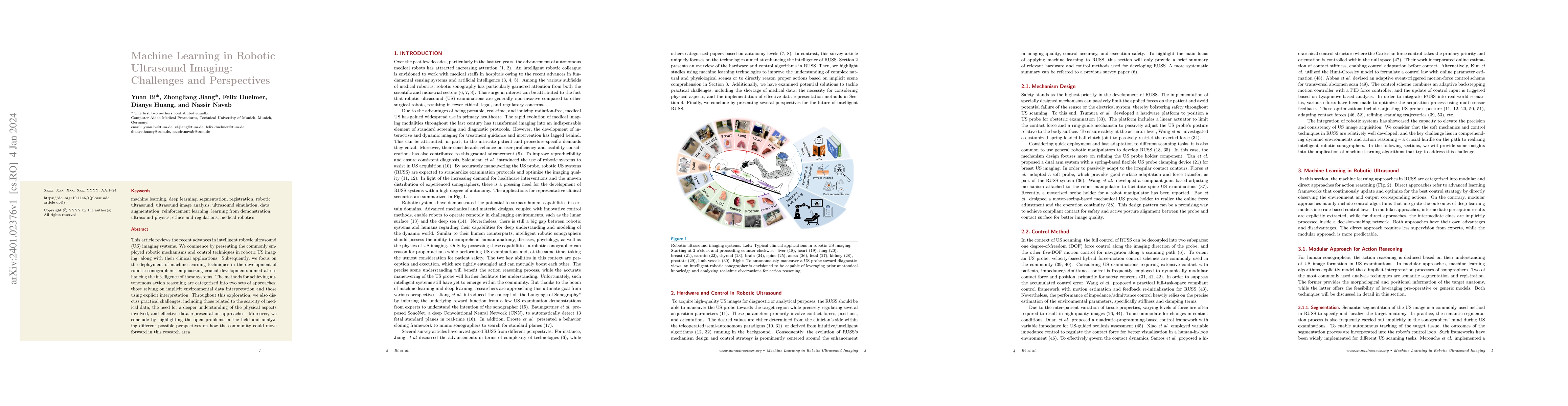 Thumbnail for Machine Learning in Robotic Ultrasound Imaging: Challenges and
  Perspectives