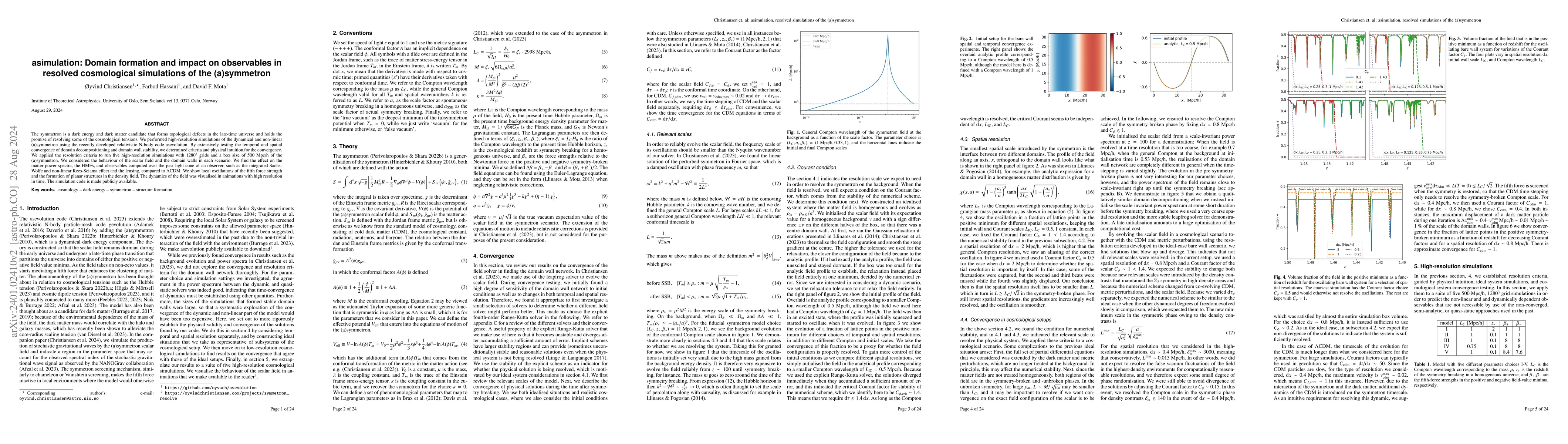 Thumbnail for asimulation: Domain formation and impact on observables in resolved
  cosmological simulations of the (a)symmetron