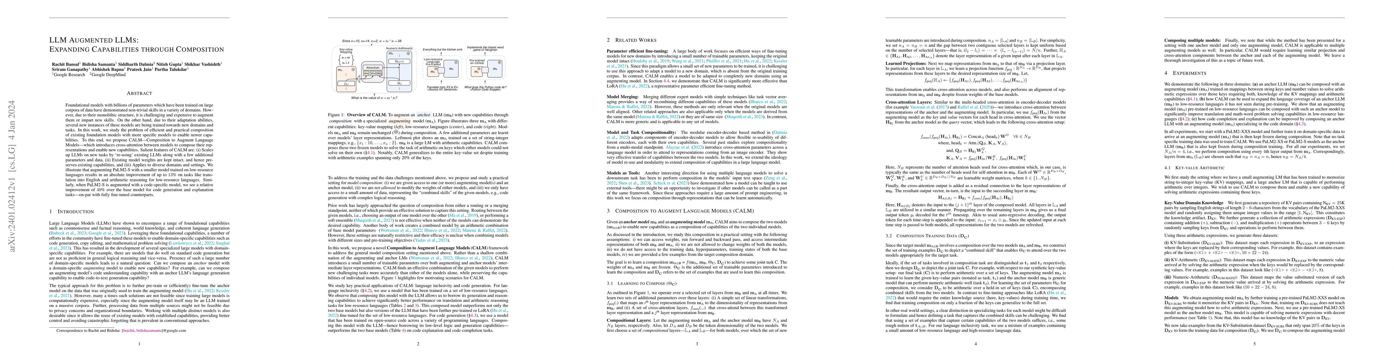 Thumbnail for LLM Augmented LLMs: Expanding Capabilities through Composition