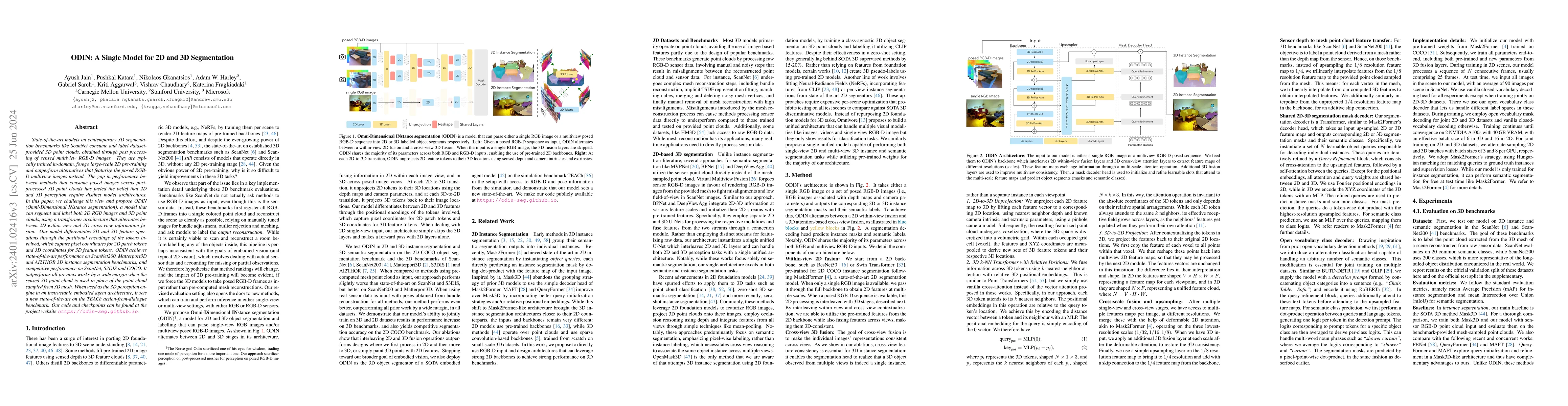 Thumbnail for ODIN: A Single Model for 2D and 3D Segmentation