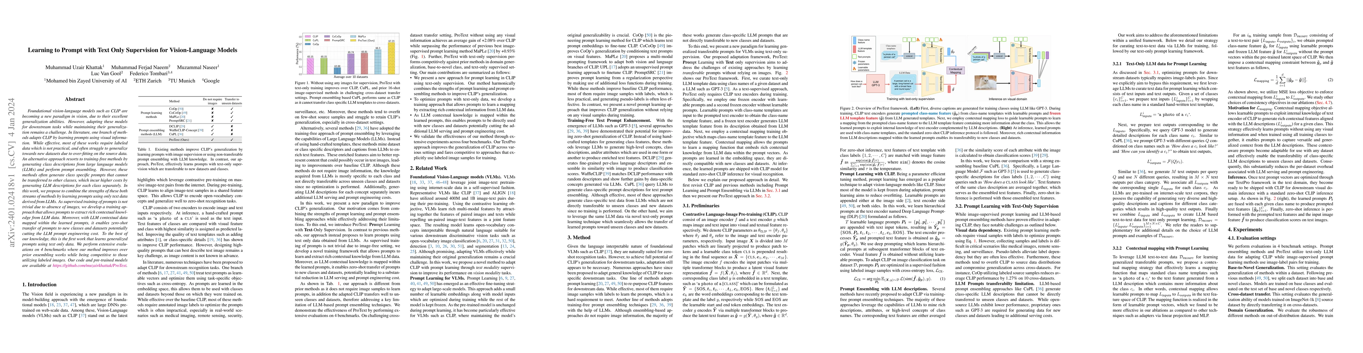 Thumbnail for Learning to Prompt with Text Only Supervision for Vision-Language Models