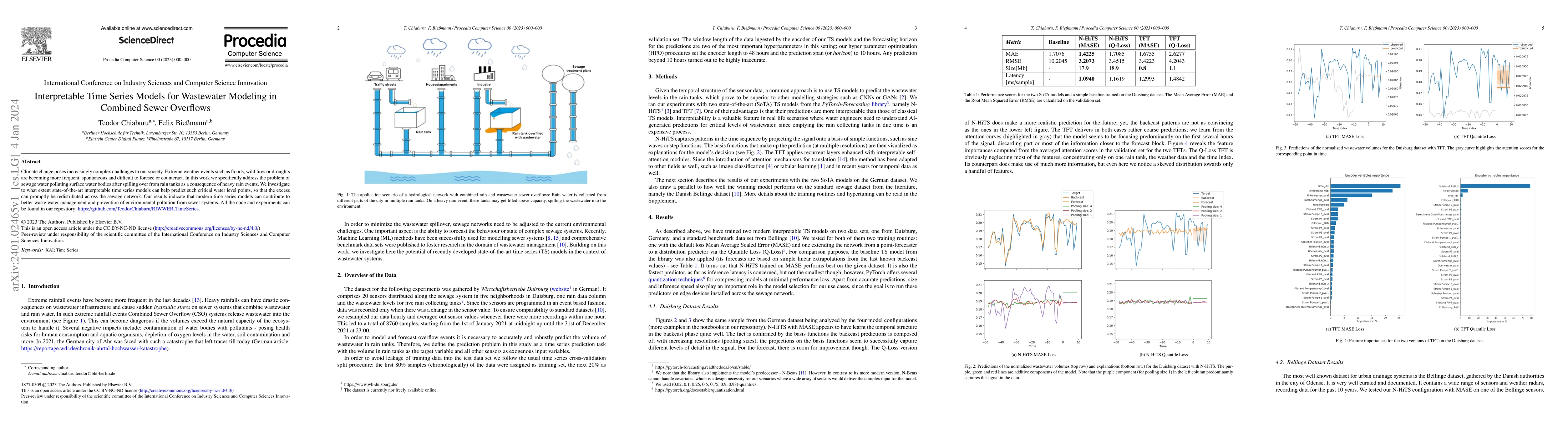 Thumbnail for Interpretable Time Series Models for Wastewater Modeling in Combined
  Sewer Overflows