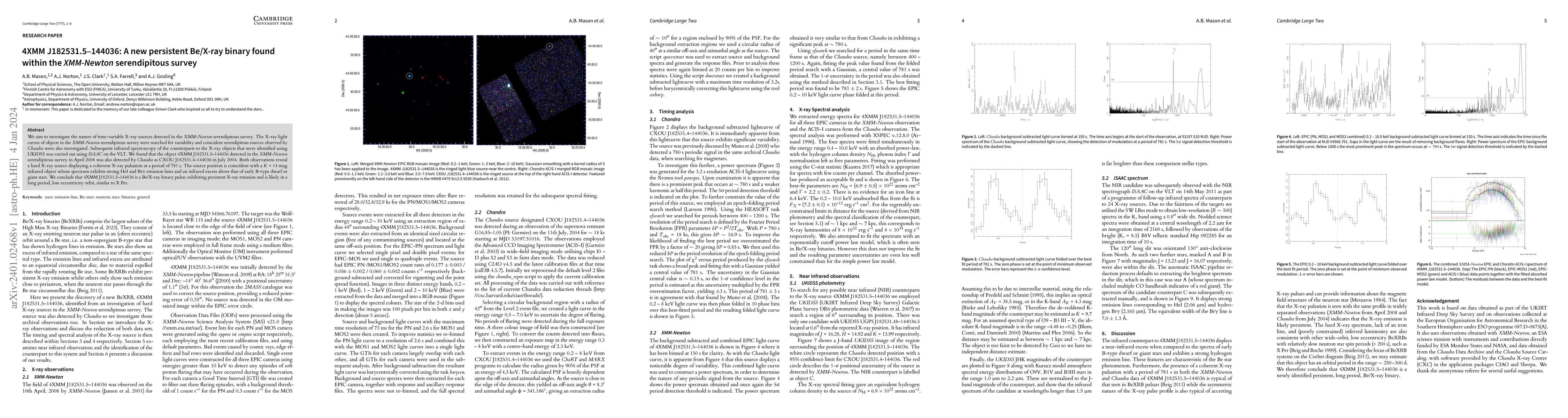 Thumbnail for 4XMM~J182531.5$-$144036: A new persistent Be/X-ray binary found within
  the \emph{XMM-Newton} serendipitous survey