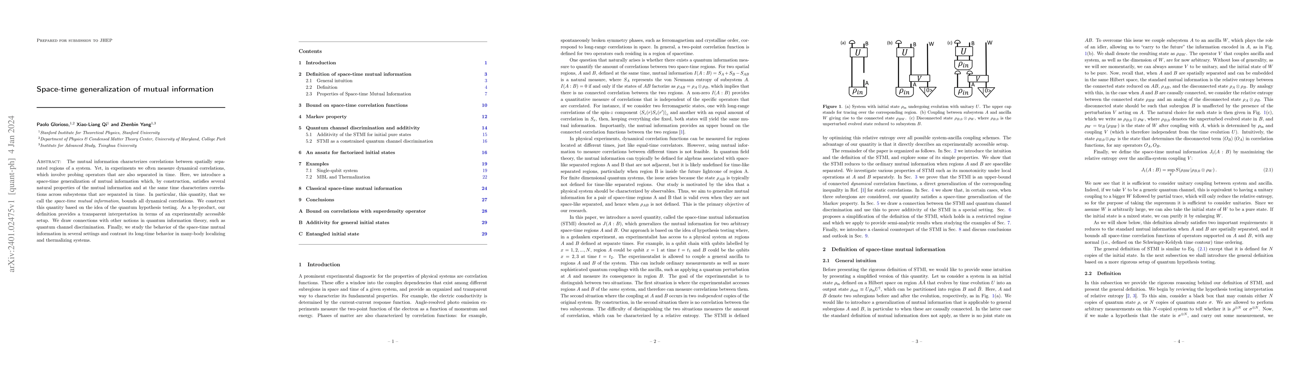 Thumbnail for Space-time generalization of mutual information