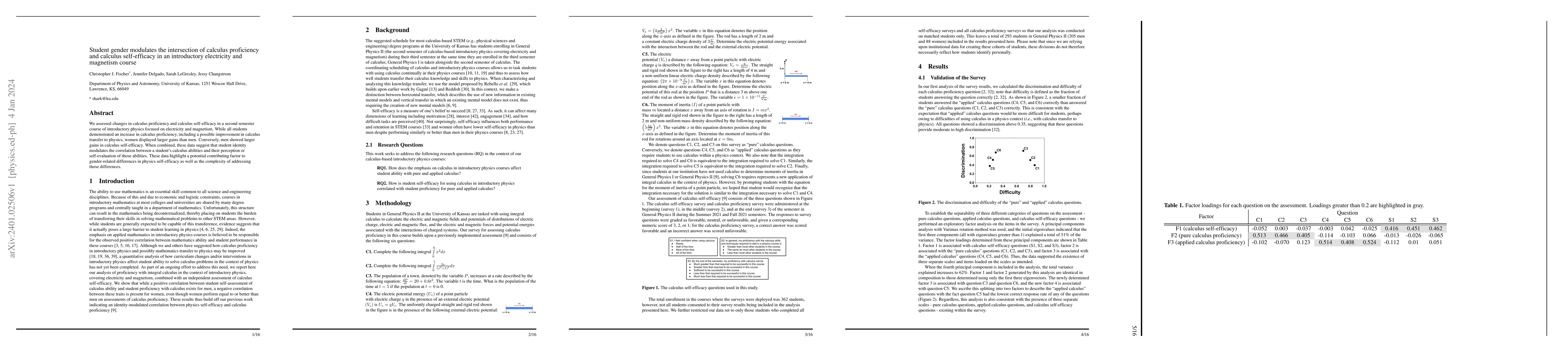 Thumbnail for Student gender modulates the intersection of calculus proficiency and
  calculus self-efficacy in an introductory electricity and magnetism course