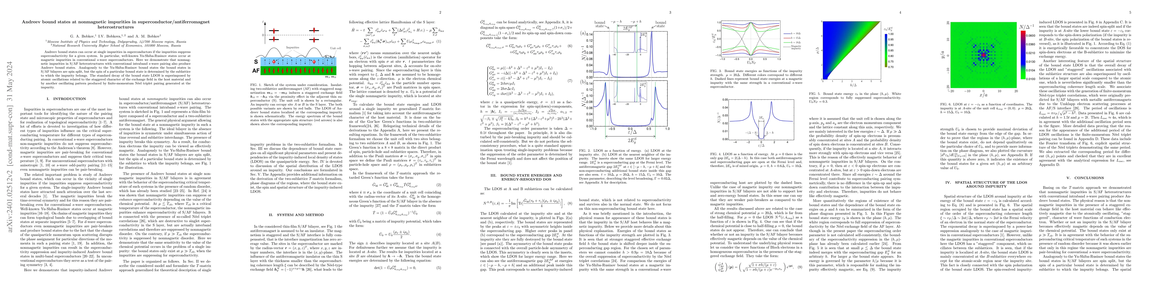 Thumbnail for Andreev bound states at nonmagnetic impurities in
  superconductor/antiferromagnet heterostructures