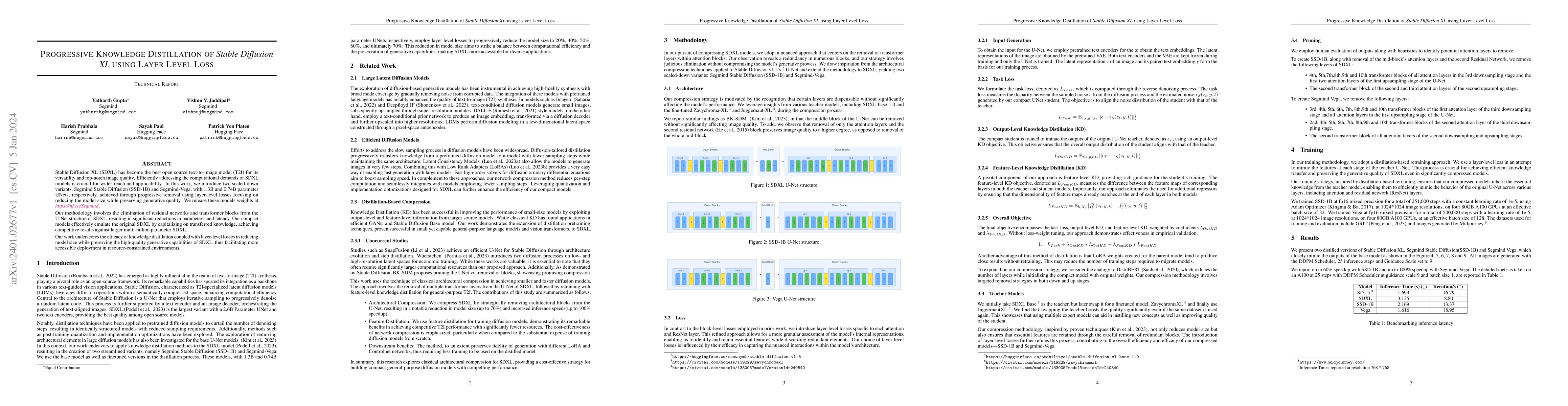 Thumbnail for Progressive Knowledge Distillation Of Stable Diffusion XL Using Layer
  Level Loss