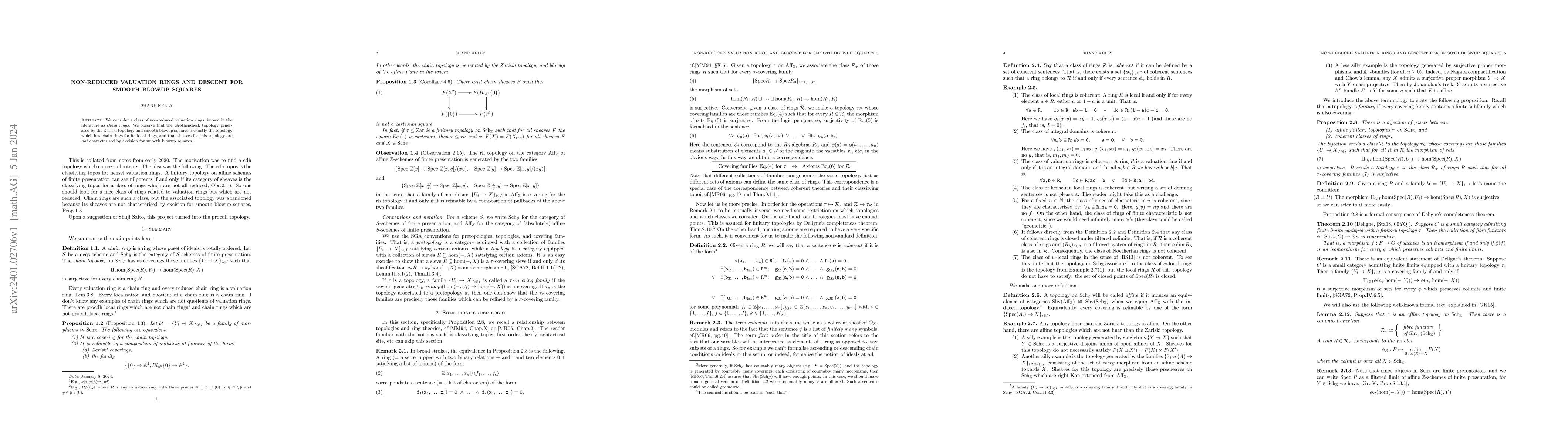 Thumbnail for Non-reduced valuation rings and descent for smooth blowup squares