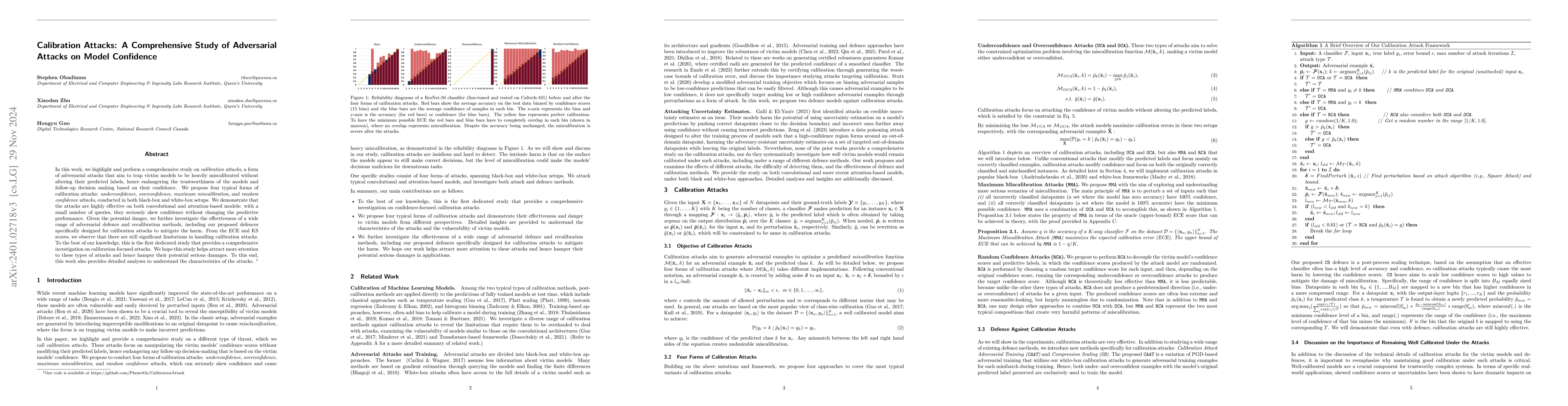 Thumbnail for Calibration Attacks: A Comprehensive Study of Adversarial Attacks on
  Model Confidence