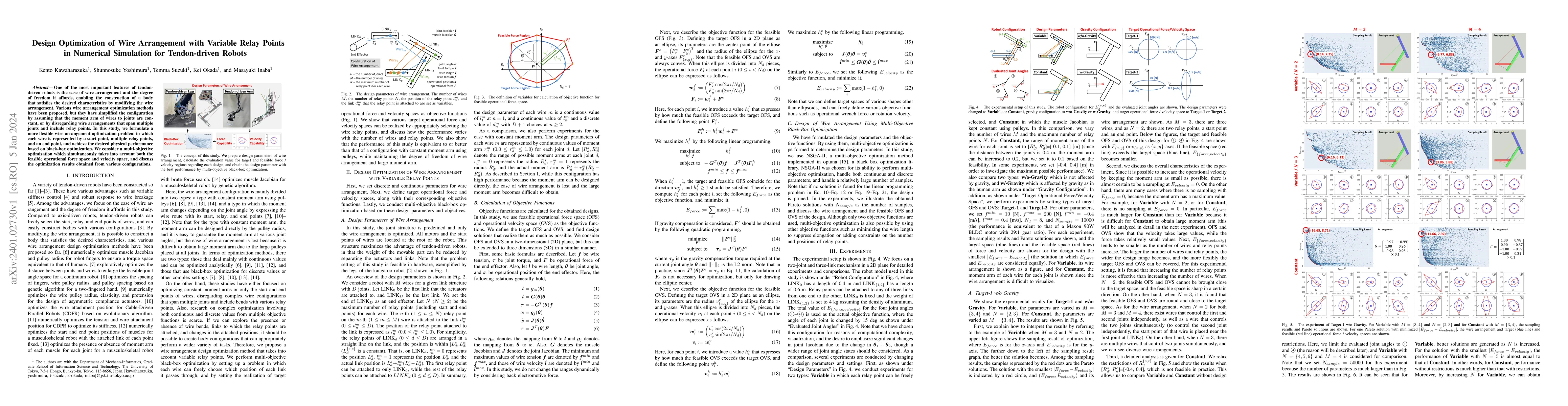 Thumbnail for Design Optimization of Wire Arrangement with Variable Relay Points in
  Numerical Simulation for Tendon-driven Robots