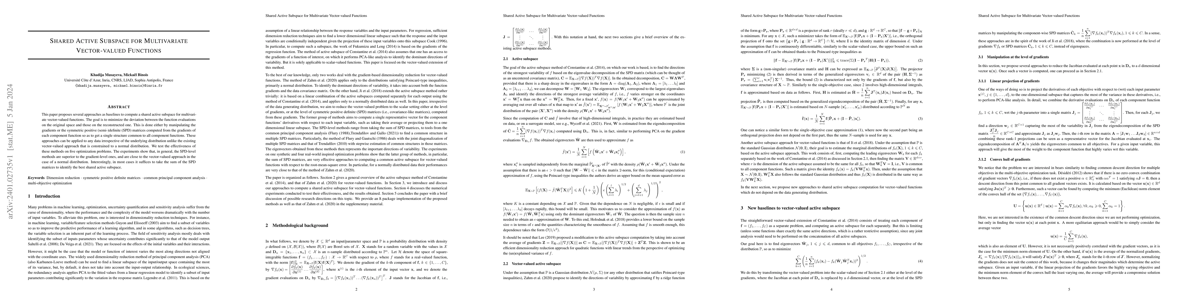 Thumbnail for Shared active subspace for multivariate vector-valued functions