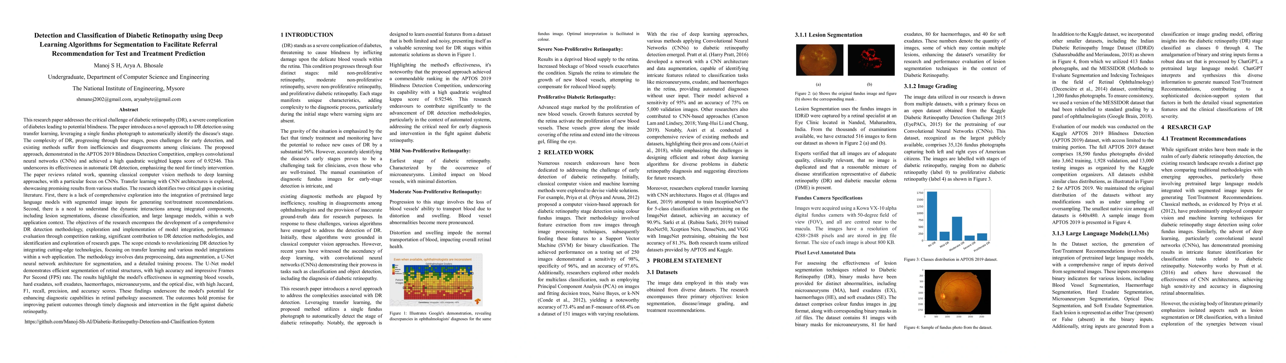 Thumbnail for Detection and Classification of Diabetic Retinopathy using Deep Learning
  Algorithms for Segmentation to Facilitate Referral Recommendation for Test
  and Treatment Prediction