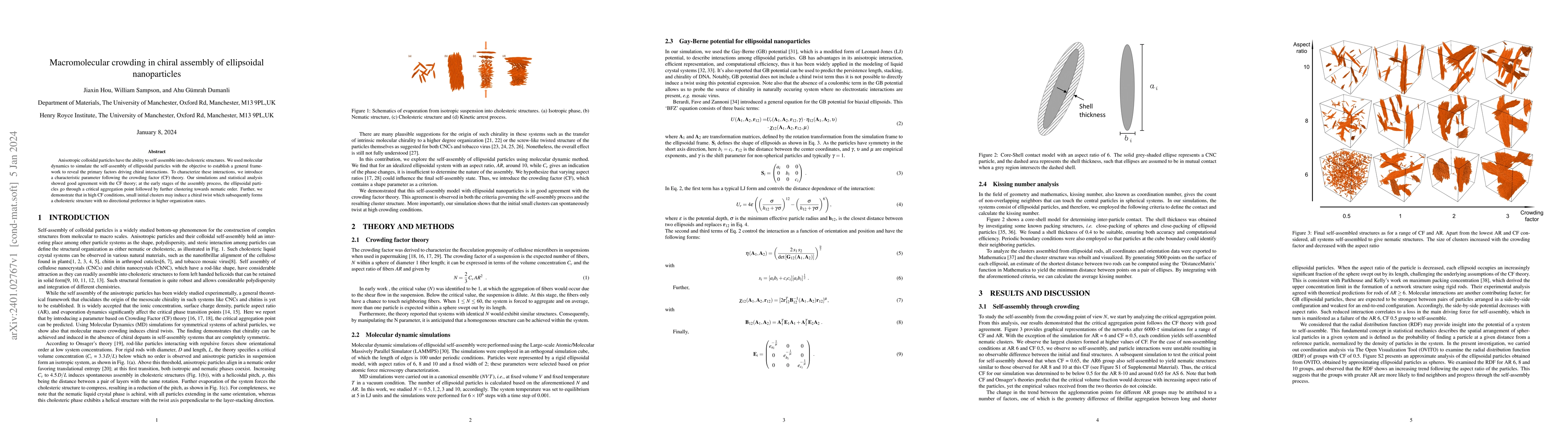 Thumbnail for Macromolecular crowding in chiral assembly of ellipsoidal nanoparticles
