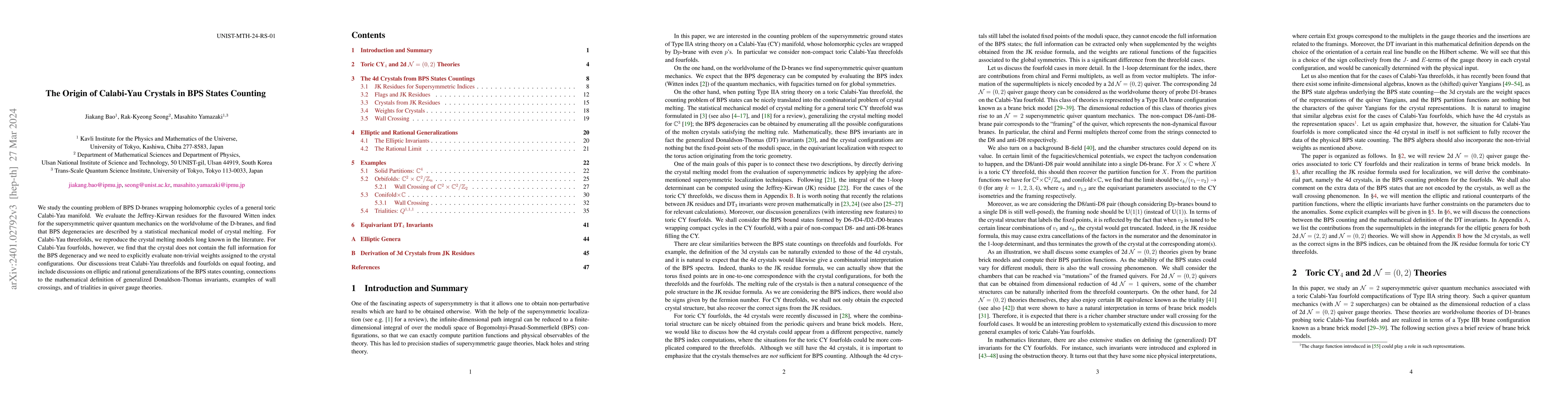 Thumbnail for The Origin of Calabi-Yau Crystals in BPS States Counting