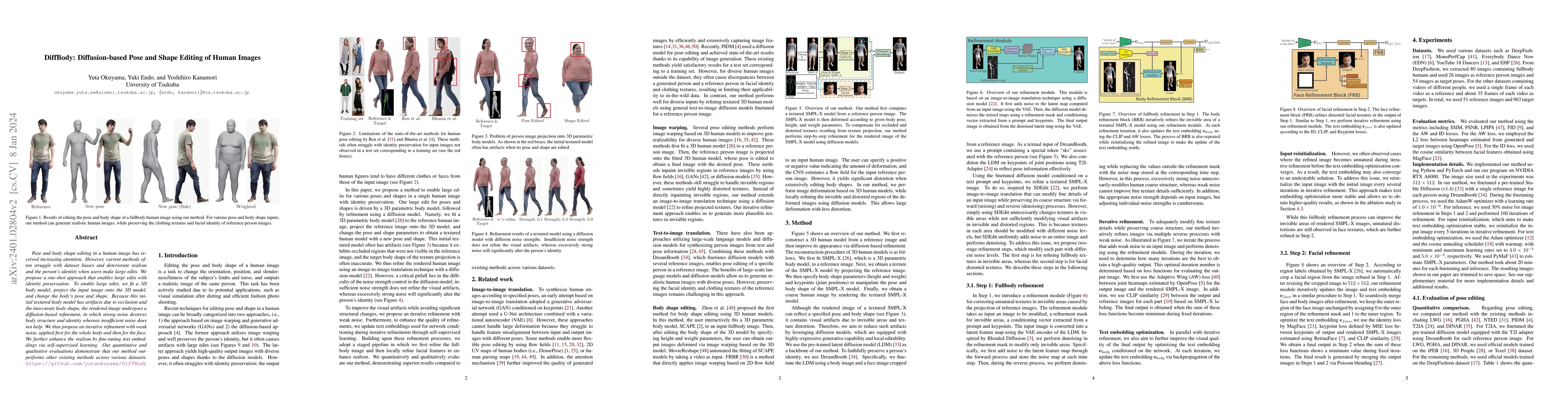 Thumbnail for DiffBody: Diffusion-based Pose and Shape Editing of Human Images
