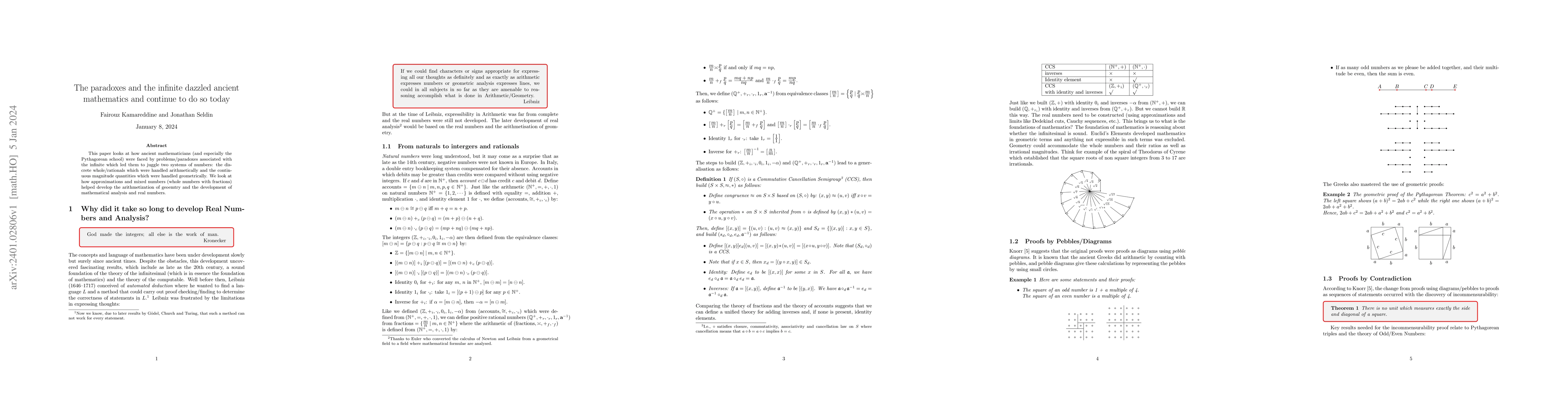 Thumbnail for The paradoxes and the infinite dazzled ancient mathematics and continue
  to do so today