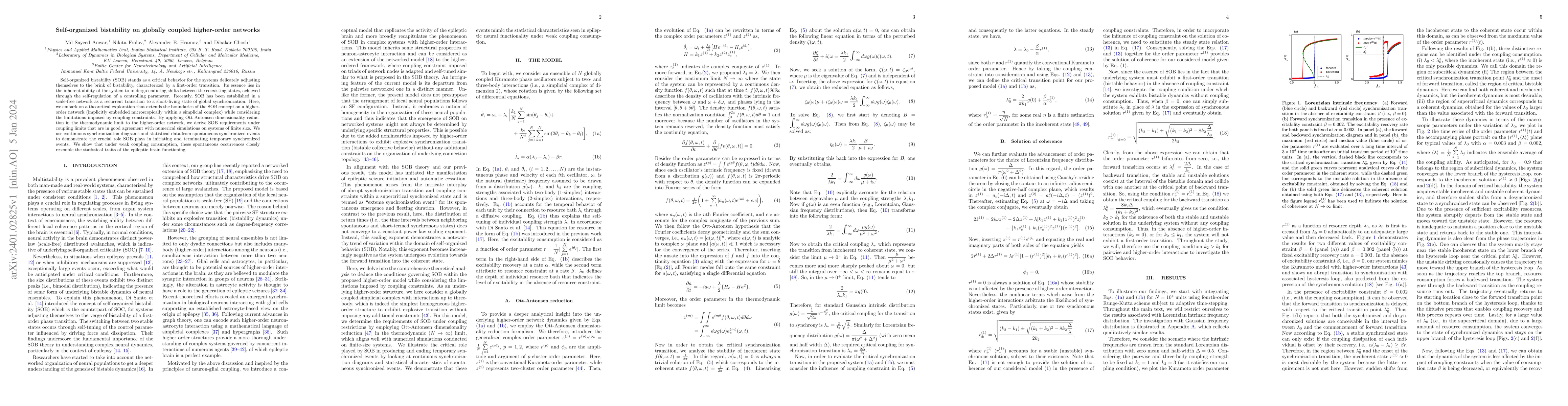 Thumbnail for Self-organized bistability on globally coupled higher-order networks