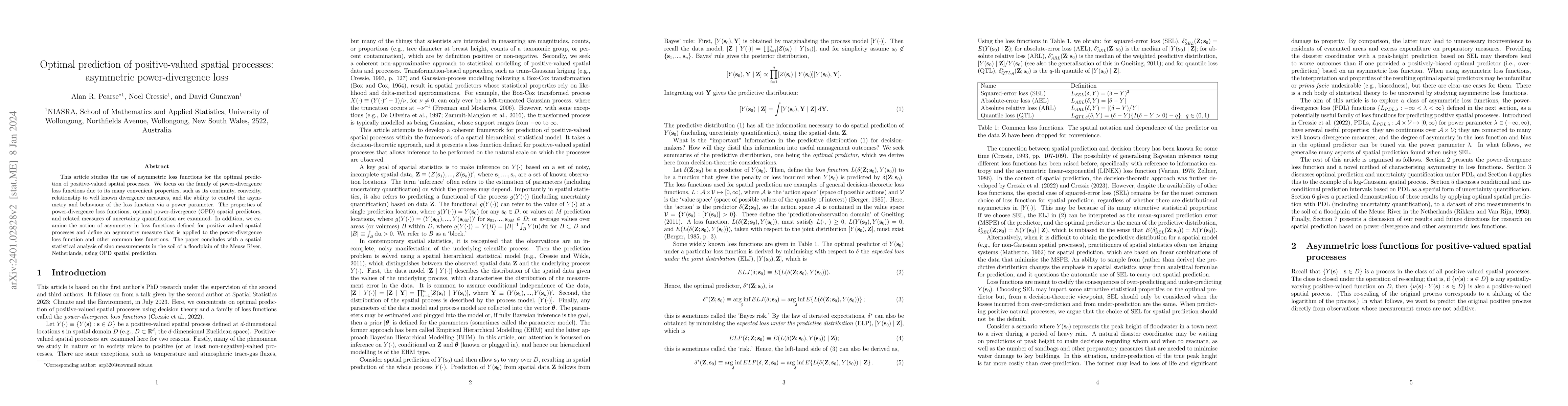 Thumbnail for Optimal prediction of positive-valued spatial processes: asymmetric
  power-divergence loss