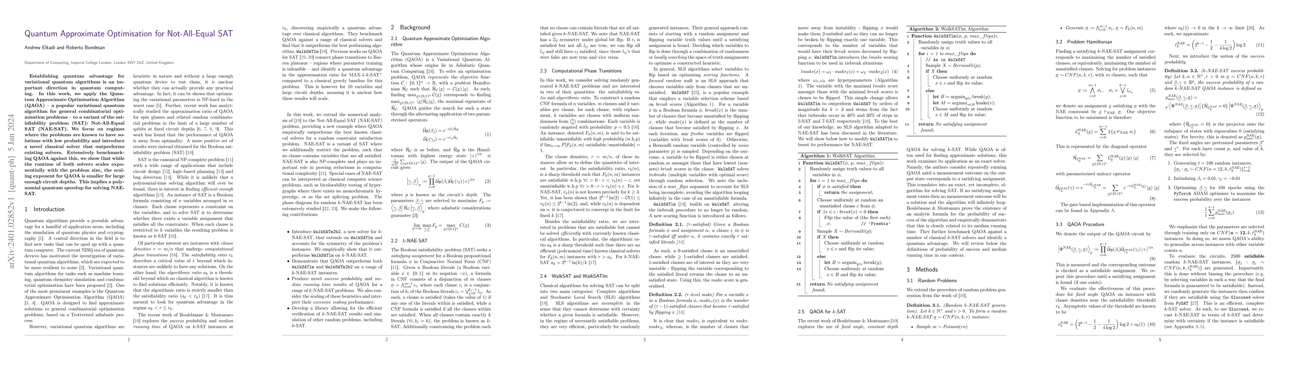 Thumbnail for Quantum Approximate Optimisation for Not-All-Equal SAT