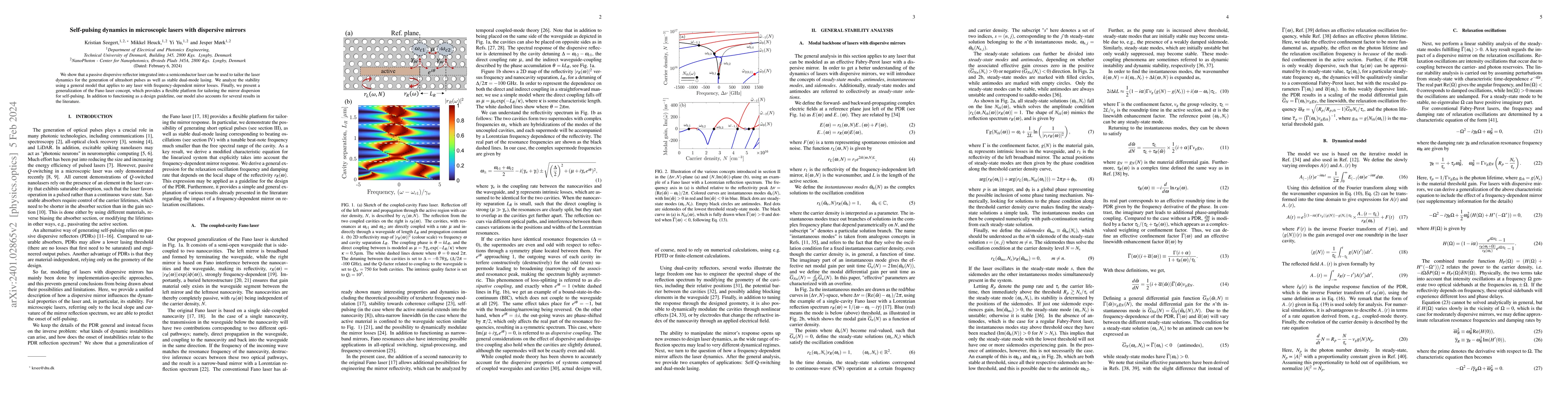 Thumbnail for Self-pulsing dynamics in microscopic lasers with dispersive mirrors