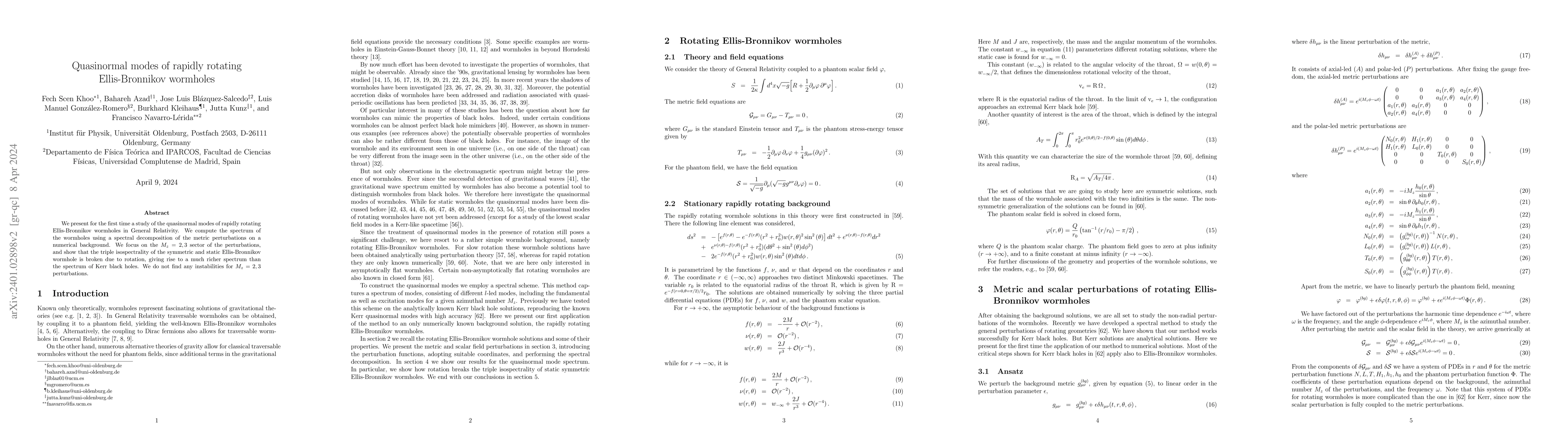 Thumbnail for Quasinormal modes of rapidly rotating Ellis-Bronnikov wormholes