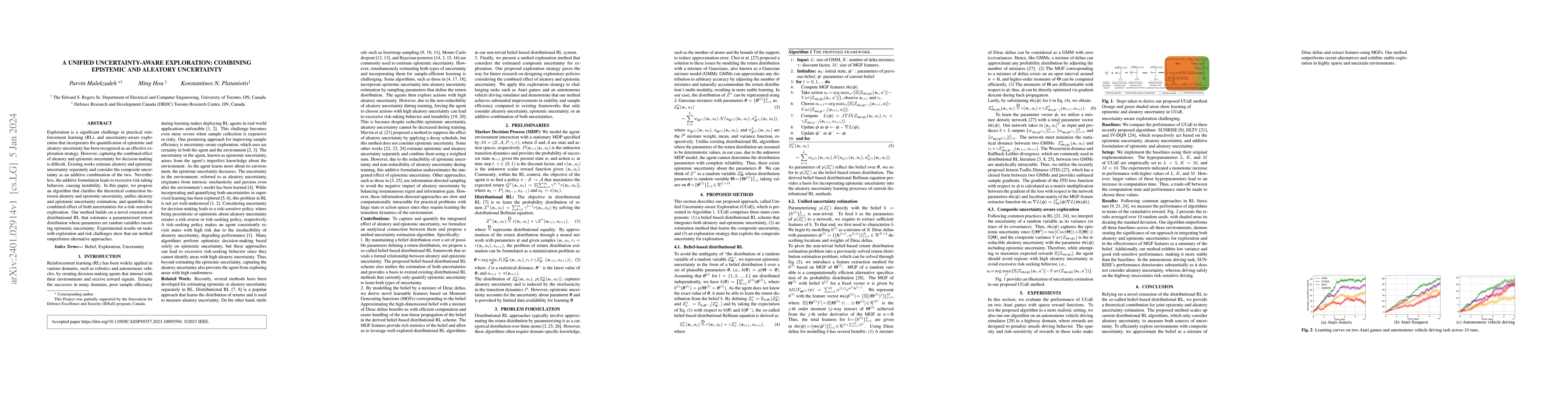 Thumbnail for A unified uncertainty-aware exploration: Combining epistemic and
  aleatory uncertainty