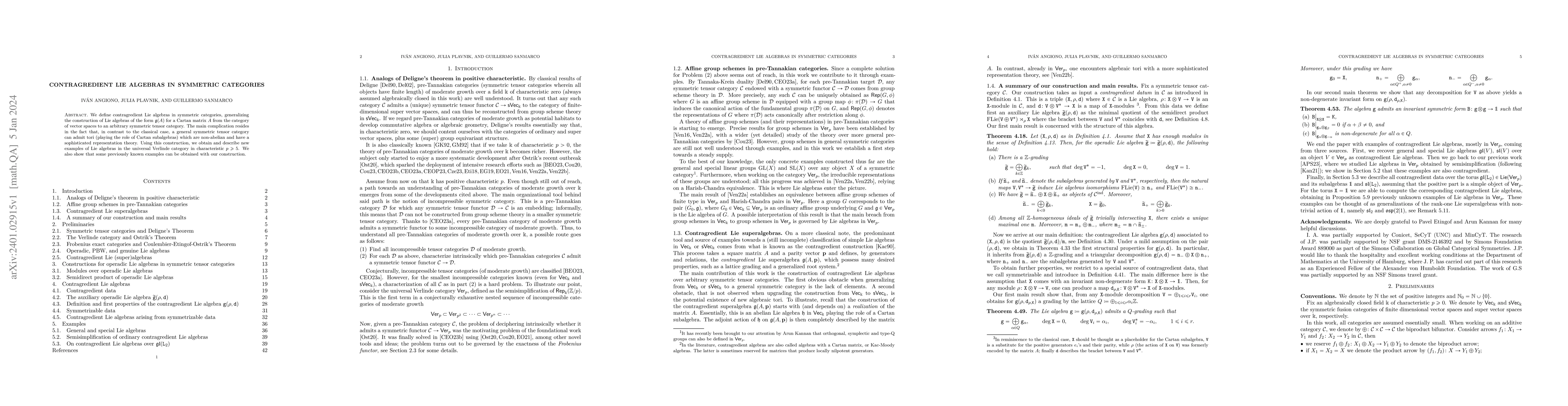 Thumbnail for Contragredient Lie algebras in symmetric categories