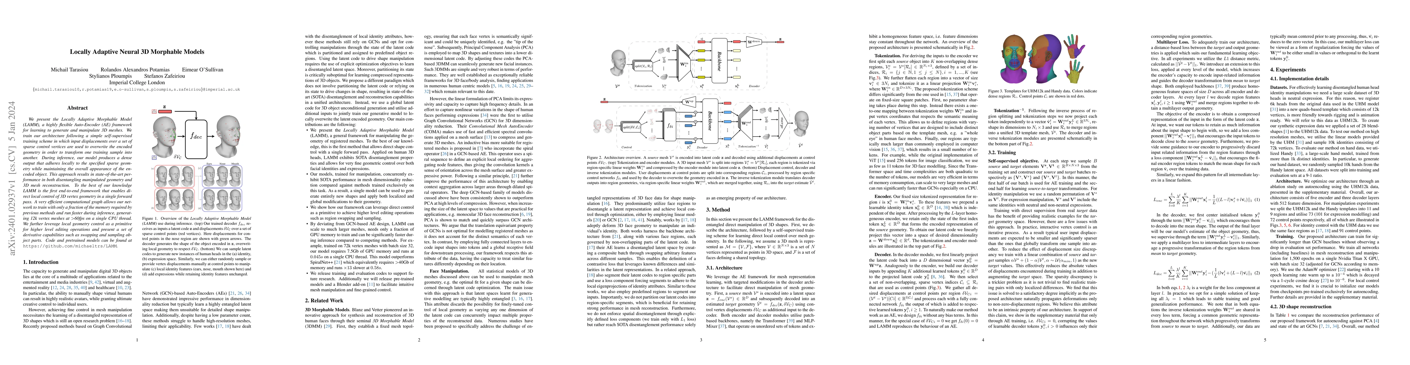 Thumbnail for Locally Adaptive Neural 3D Morphable Models