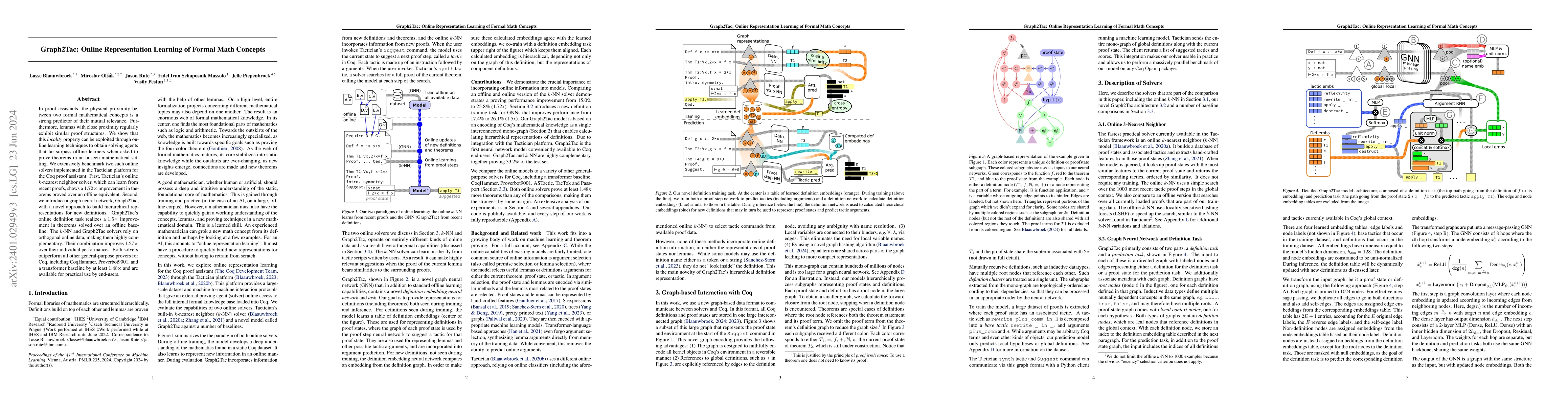 Thumbnail for Graph2Tac: Online Representation Learning of Formal Math Concepts