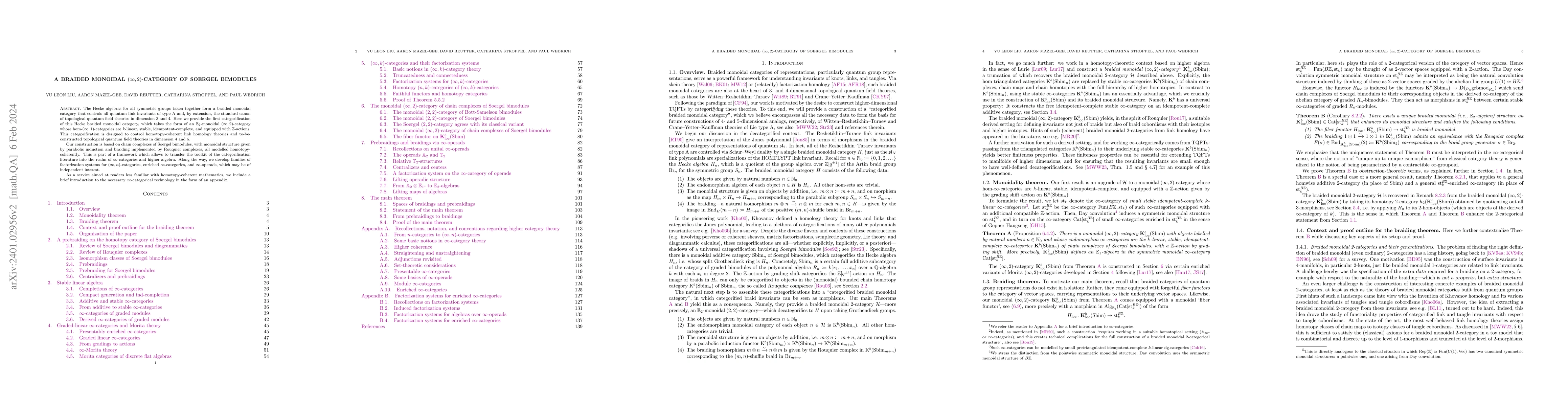 Thumbnail for A braided monoidal $(\infty,2)$-category of Soergel bimodules