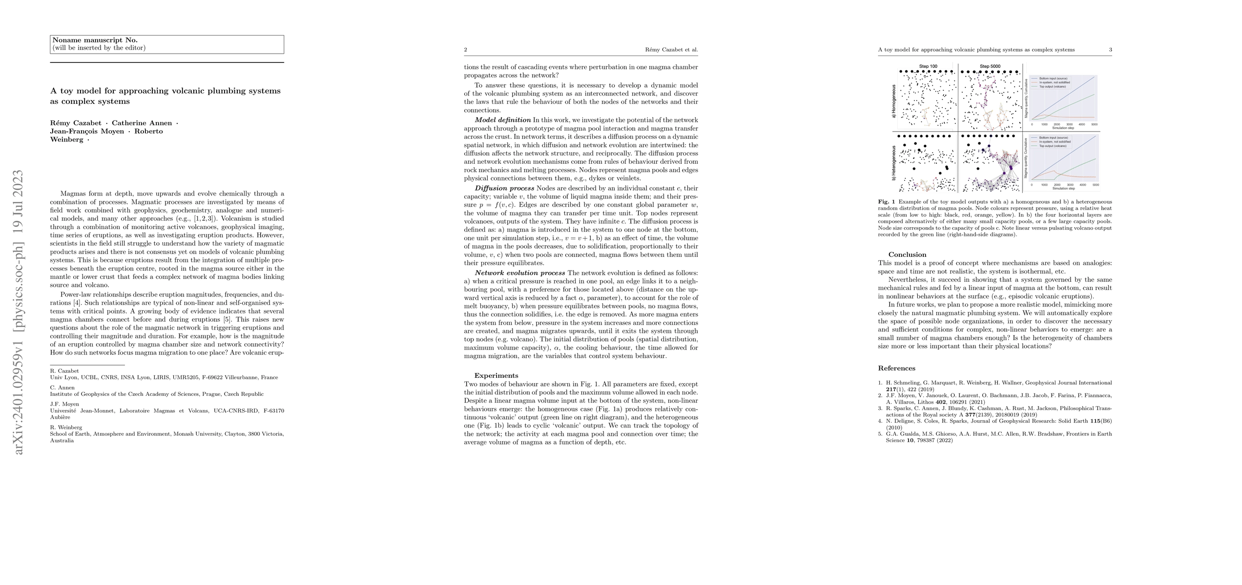 Thumbnail for A toy model for approaching volcanic plumbing systems as complex systems