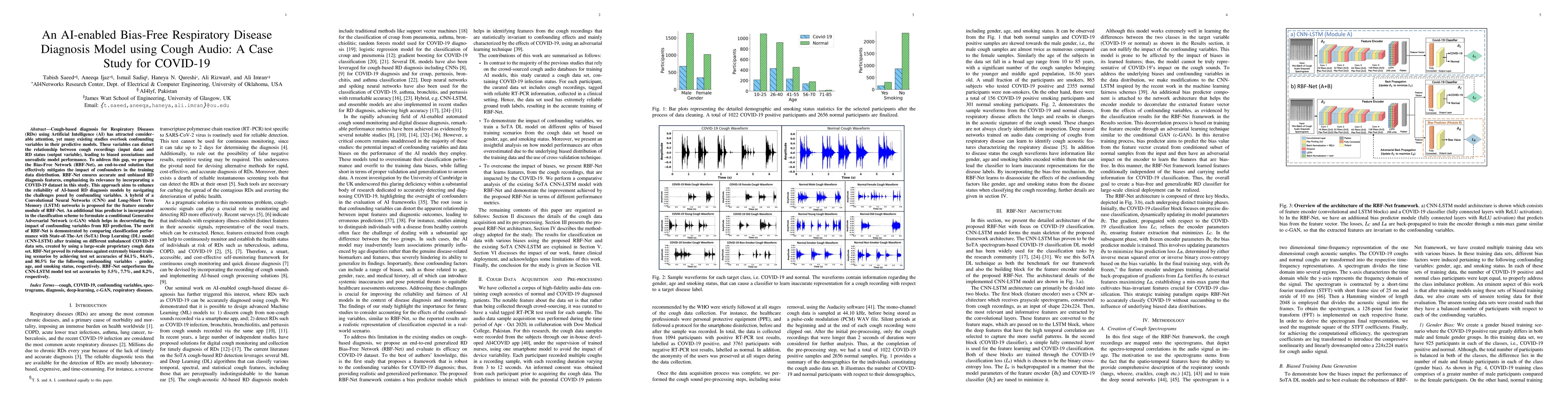 Thumbnail for An AI-enabled Bias-Free Respiratory Disease Diagnosis Model using Cough
  Audio: A Case Study for COVID-19