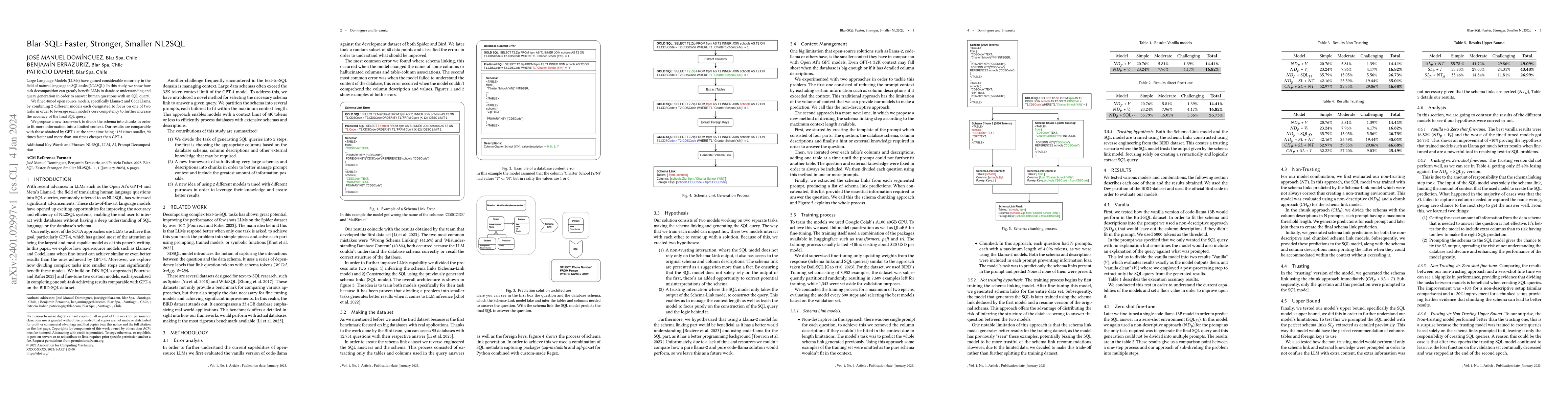 Thumbnail for Blar-SQL: Faster, Stronger, Smaller NL2SQL