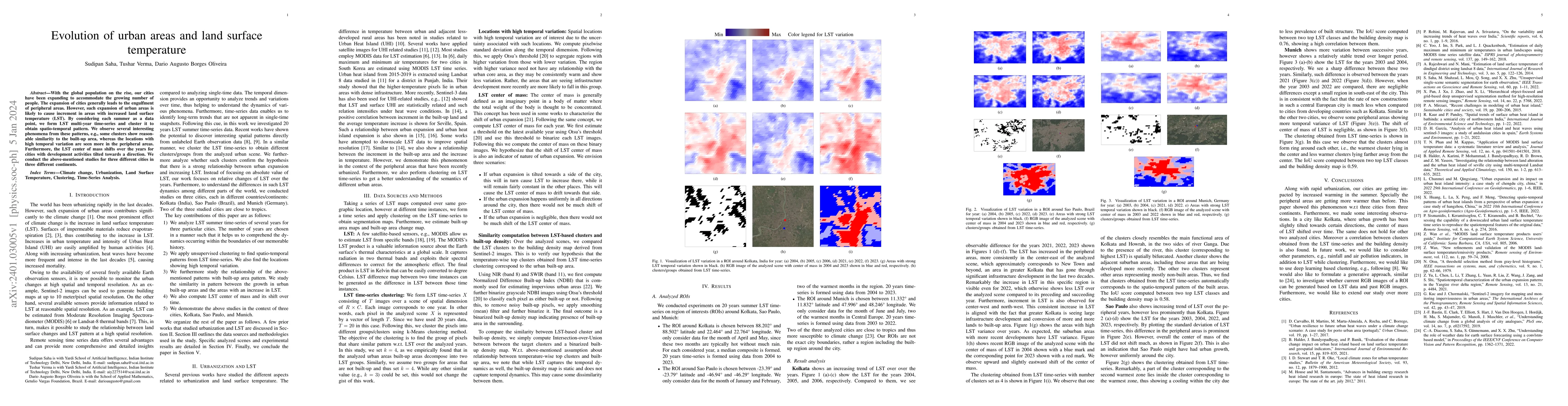 Thumbnail for Evolution of urban areas and land surface temperature