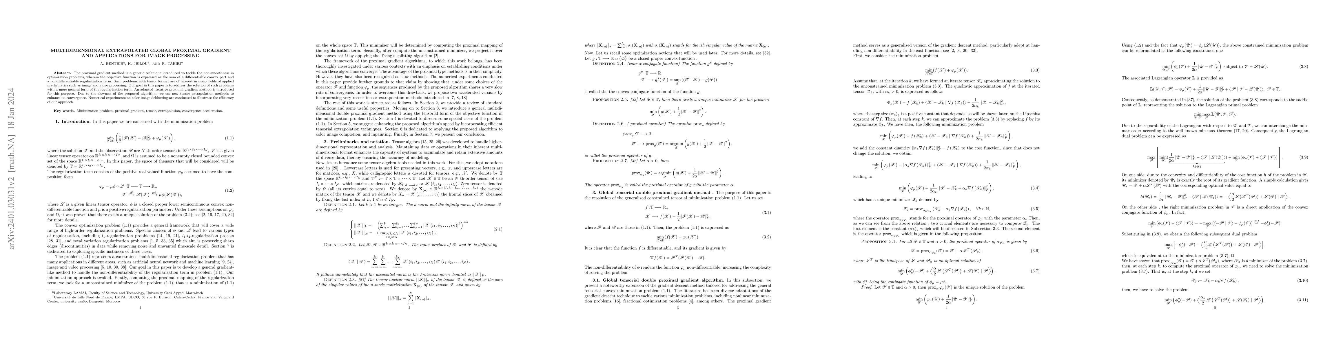 Thumbnail for Multidimensional extrapolated global proximal gradient and applications
  for image processing