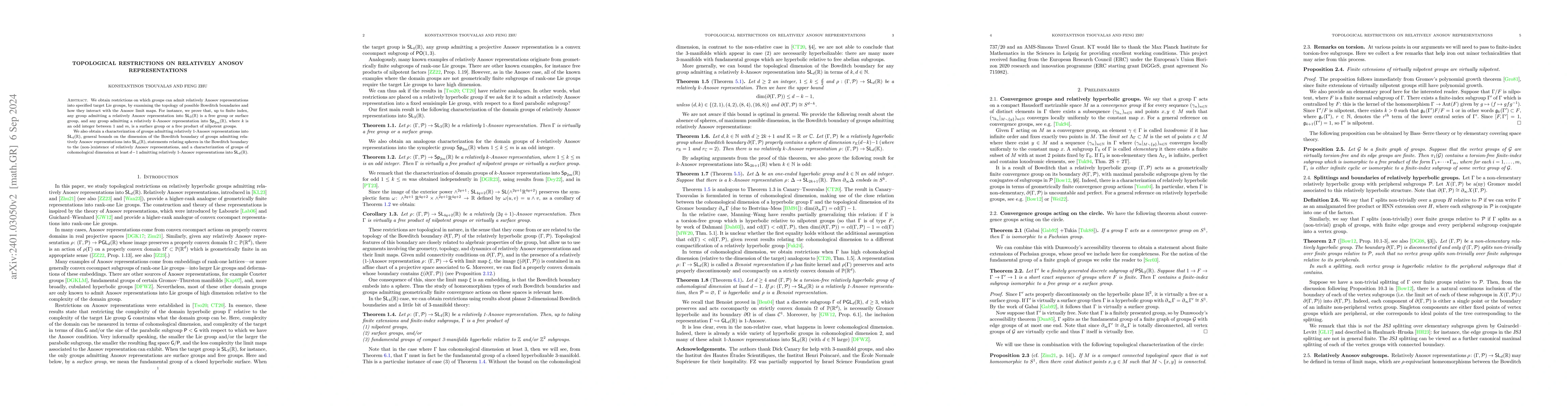 Thumbnail for Topological restrictions on relatively Anosov representations