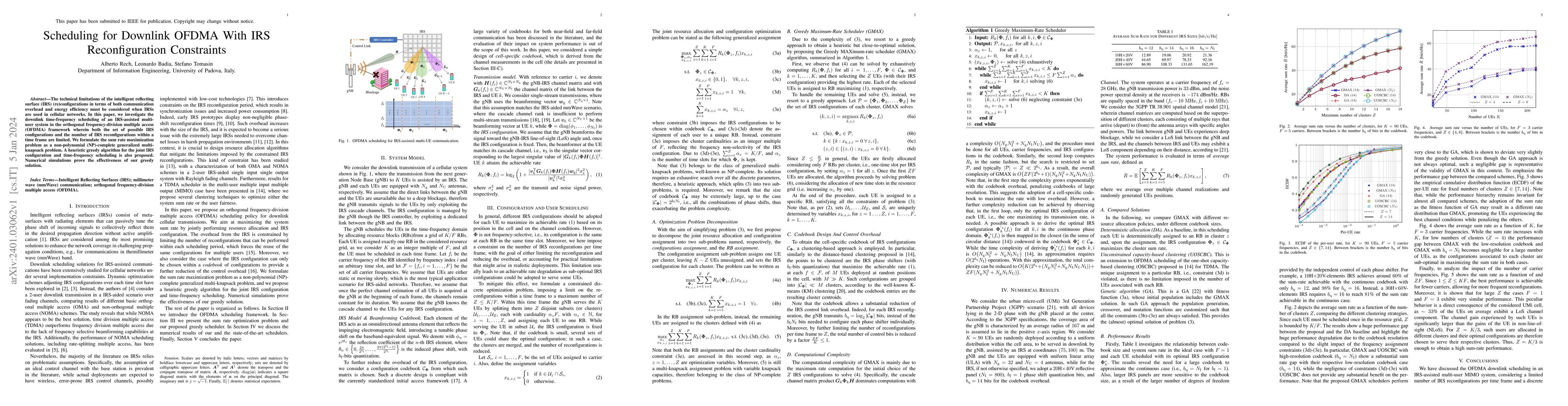 Thumbnail for Scheduling for Downlink OFDMA With IRS Reconfiguration Constraints