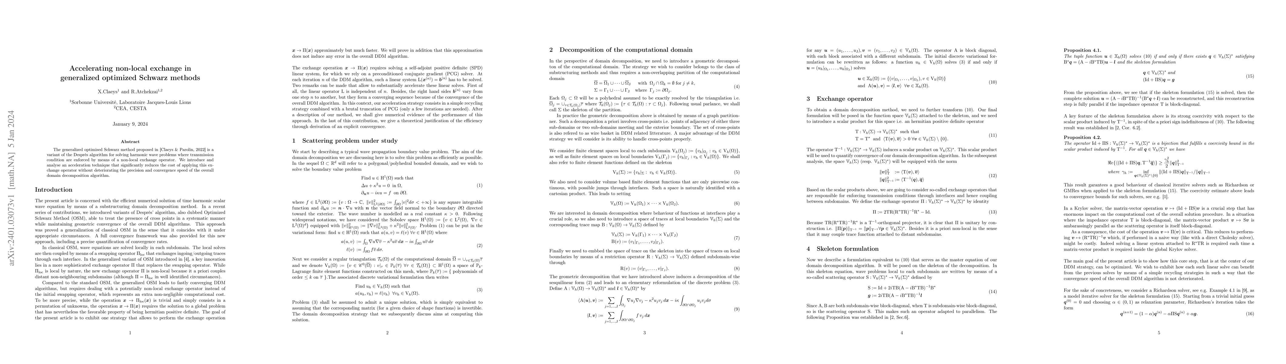 Thumbnail for Accelerating non-local exchange in generalized optimized Schwarz methods