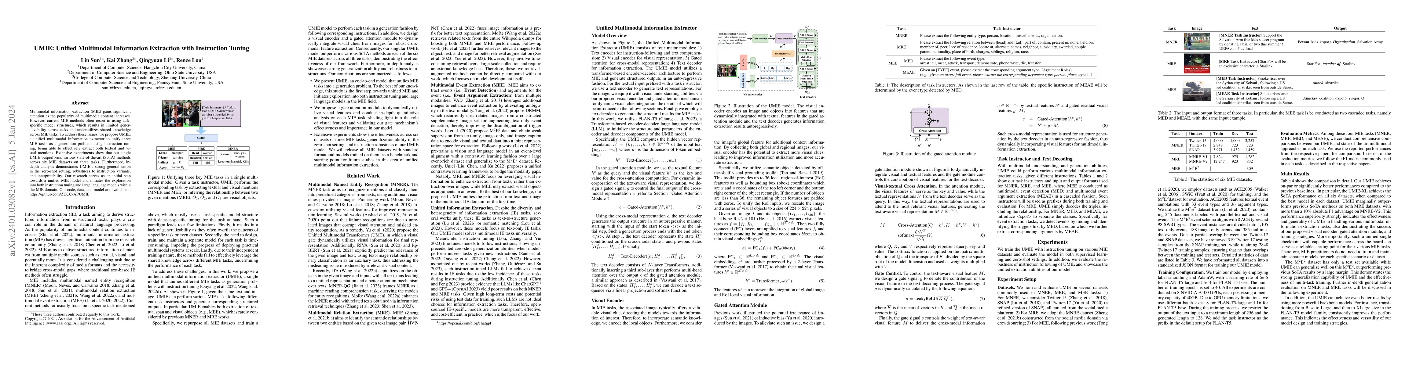 Thumbnail for UMIE: Unified Multimodal Information Extraction with Instruction Tuning