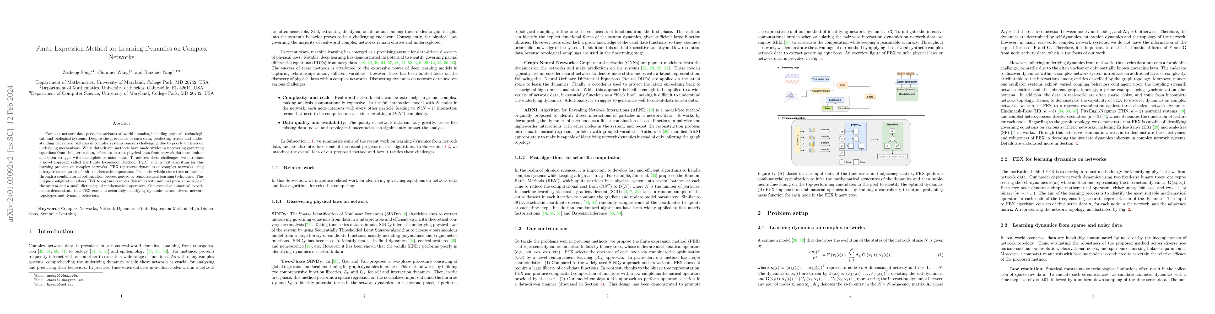 Thumbnail for Finite Expression Method for Learning Dynamics on Complex Networks