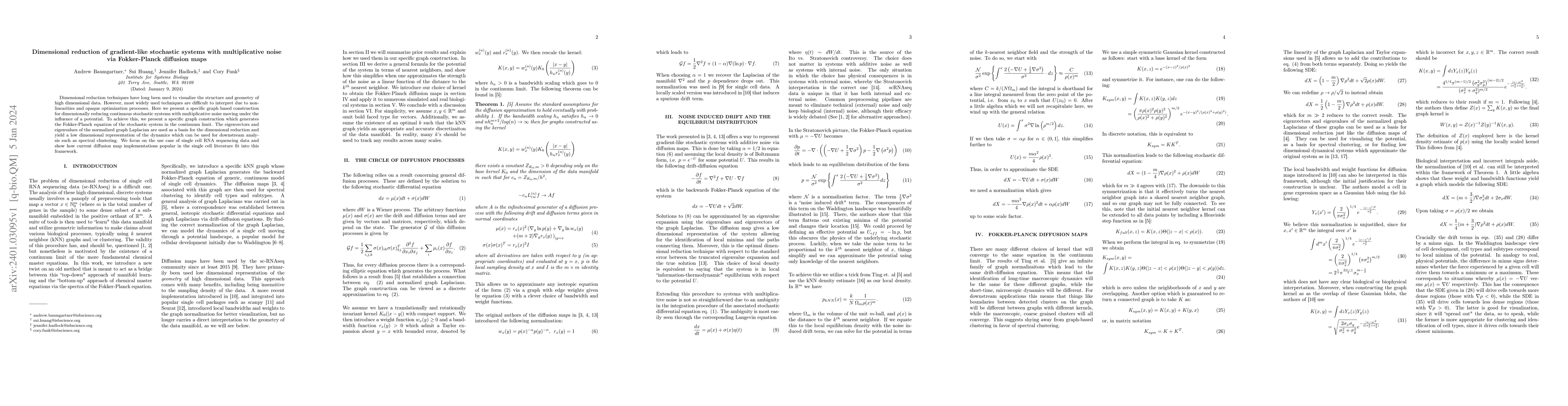 Thumbnail for Dimensional reduction of gradient-like stochastic systems with
  multiplicative noise via Fokker-Planck diffusion maps
