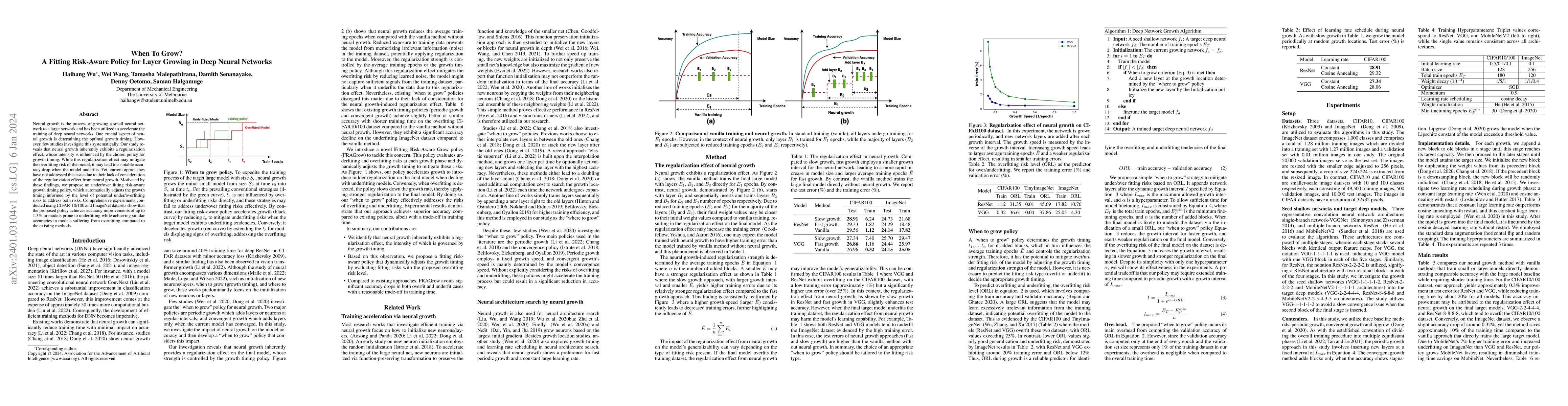 Thumbnail for When To Grow? A Fitting Risk-Aware Policy for Layer Growing in Deep
  Neural Networks