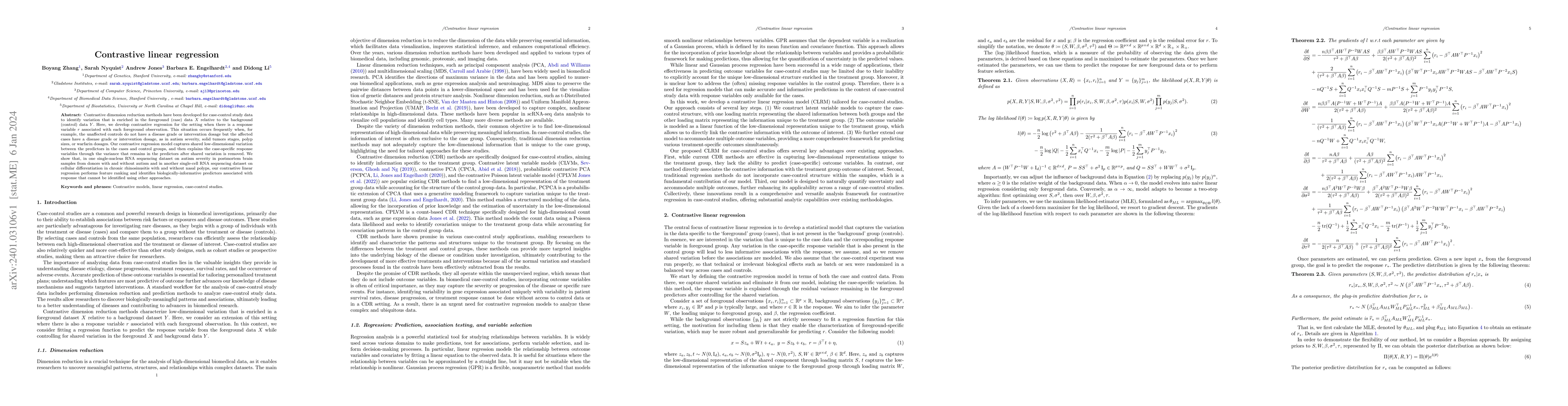 Thumbnail for Contrastive linear regression
