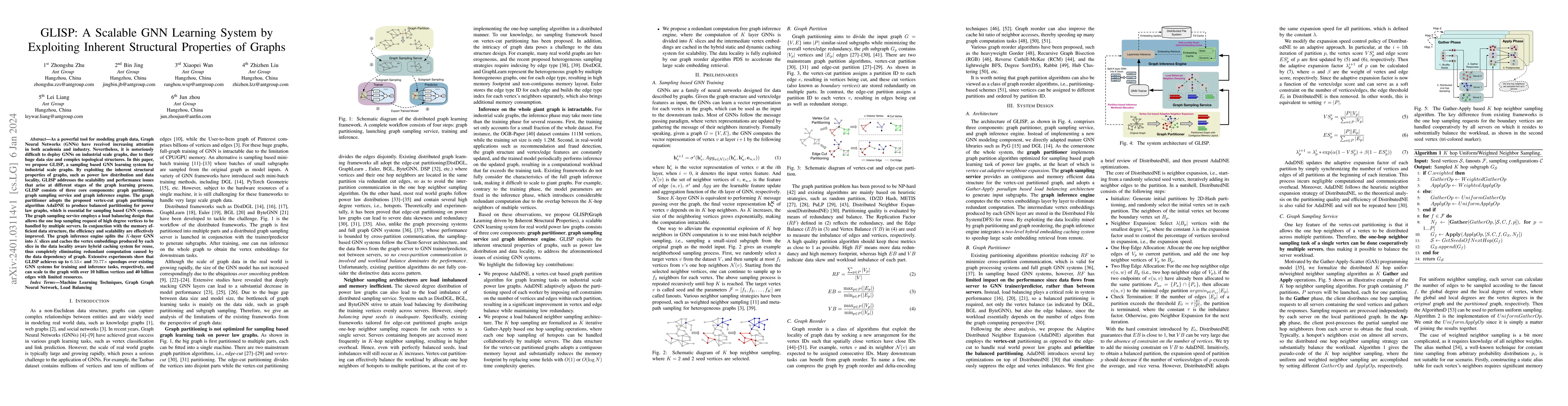 Thumbnail for GLISP: A Scalable GNN Learning System by Exploiting Inherent Structural
  Properties of Graphs